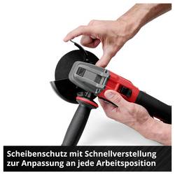 Einhell 4431140+4540011 Akumulátorová úhlová bruska 125 mm, bez akumulátoru, bez nabíječky, včetně elektronického kufru, 18 V