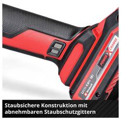 Einhell 4431140+4540011 Akumulátorová úhlová bruska 125 mm, bez akumulátoru, bez nabíječky, včetně elektronického kufru, 18 V
