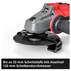 Einhell 4431140+4540011 Akumulátorová úhlová bruska 125 mm, bez akumulátoru, bez nabíječky, včetně elektronického kufru, 18 V
