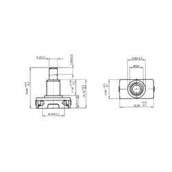 interBär, 3030-276.02 tlačítkový spínač, 13 mm, 250 V/AC, 2 A, 1 ks