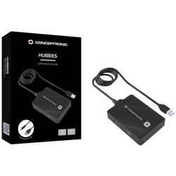 Conceptronic HUBBIES10B USB Hub 4 porty USB-A USB 3.1 Gen1 5 GBit/s černá HUBBIES10B