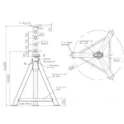 Kunzer podpěrka pod karoserii 8 t min./max.výška: 58 - 95 cm