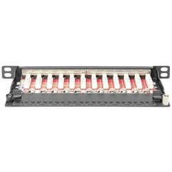 Digitus DN-91612S-SL-EA 12 portů patch panel 254 mm (10) CAT 6A 0.5 U vícebarevná osazený