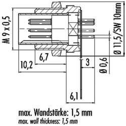 binder 09-0077-00-03 kulatý faston, 1 ks