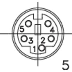 TRU COMPONENTS 1578814 mini DIN konektor zásuvka, rovná Pólů: 5 1 ks