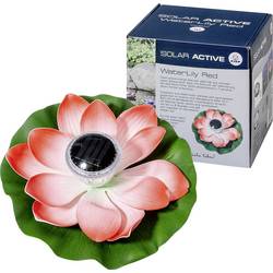 FIAP 3206-4 SOLAR ACTIVE WaterLily Red solární dekorativní osvětlení květina LED pevně vestavěné LED červená