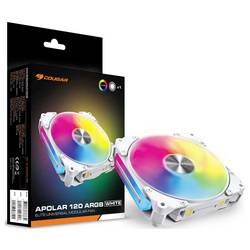 Cougar CF-APR12HW-RGB PC větrák s krytem bílá (š x v x h) 120 x 120 x 28 mm