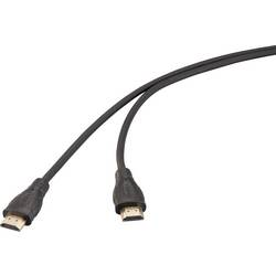 SpeaKa Professional HDMI kabel Zástrčka HDMI-A, Zástrčka HDMI-A 2.00 m černá SP-13660972 4K UHD, pozlacené kontakty HDMI kabel
