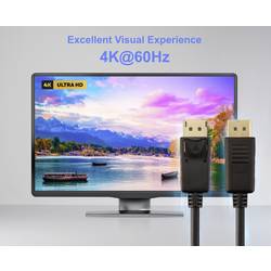 Renkforce DisplayPort kabel Konektor DisplayPort, Konektor DisplayPort 2.00 m černá RF-6830474 4K UHD Kabel DisplayPort