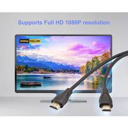 SpeaKa Professional HDMI kabel Zástrčka HDMI-A, Zástrčka HDMI-A 1.00 m černá SP-13660956 pozlacené kontakty HDMI kabel