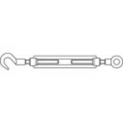 TOOLCRAFT 136605 napínák hák-osa M12 ocel galvanizováno zinkem DIN 1480 1 ks