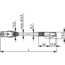 Telegärtner 100009133 RJ45 síťové kabely, propojovací kabely CAT 6A S/FTP 50.00 m žlutá samozhášecí, bez halogenů, UL certifikace 1 ks