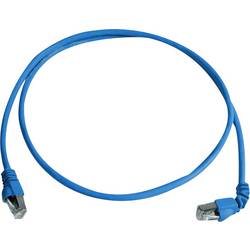 Telegärtner 100008017 RJ45 síťové kabely, propojovací kabely CAT 6A S/FTP 1.00 m modrá samozhášecí, bez halogenů 1 ks