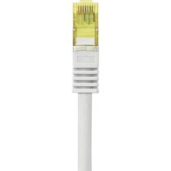 Renkforce RF-4149867 RJ45 síťové kabely, propojovací kabely CAT 6a (surový kabel CAT 7) S/FTP 3.00 m šedá s ochranou, samozhášecí 1 ks