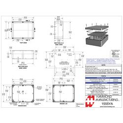 Hammond Electronics 1555 ABS 1555YAGY univerzální pouzdro ABS šedá 1 ks