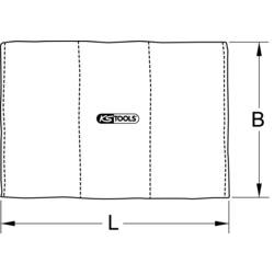 KS Tools 610.3351 Žáruvzdorná podložka 460 x 800 mm