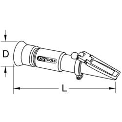 KS Tools 550.1290 Refraktometr chladící kapalina/kyselina baterie