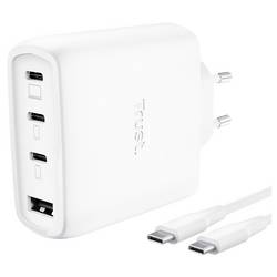 Trust USB nabíječka, GaN, 65 W, Dodávka energie, bílá