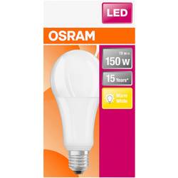 OSRAM HOMELIGHTING 4058075245976 LED Energetická třída (EEK2021) E (A - G) E27 klasická žárovka 19 W = 150 W teplá bílá (Ø x v) 68 mm x 147 mm nestmívatelné 1