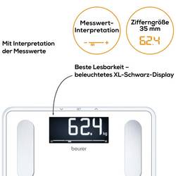 Beurer BF 400 Signature Line váha s diagnostikou tělesných parametrů 73575 digitální Max. váživost=200 kg bílá