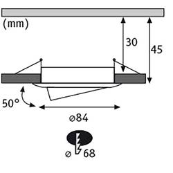 Paulmann 93903 Coin Slim LED vestavné svítidlo, LED, pevně vestavěné LED, 18 W, hliník (kartáčovaný), sada 3 ks