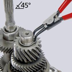 Knipex 46 31 A22 kleště na pojistné kroužky Vhodné pro (kleště na pojistné kroužky) vnější kroužky 19-60 mm Tvar hrotu zahnutý o 45°
