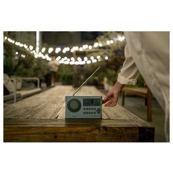 Sangean WFR-28BT A500494 internetové stolní rádio, DAB+, FM, Wi-Fi, Bluetooth, AUX, s USB nabíječkou, Spotify, světle modrá
