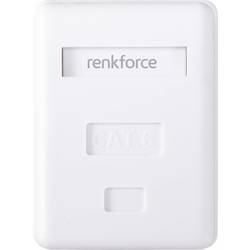 Renkforce síťový adaptér na omítku CAT 6 1 port bílá