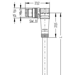 Escha AL-SWSP4-2/S370 upravený zástrčkový konektor pro senzory - aktory, 8043769, piny: 4, 2.00 m, 1 ks