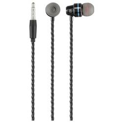 Renkforce RF-IE-JH01 Headset do uší (In Ear) kabelová černá Dálkový ovladač telefon