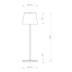 Deko Light 620199 Canis Akumulátorová stolní LED lampa 3.5 W teplá bílá bílá
