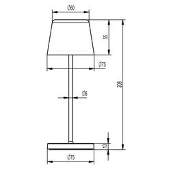 Deko Light 620203 Canis Mini Akumulátorová stolní LED lampa 2.3 W teplá bílá šedozelená