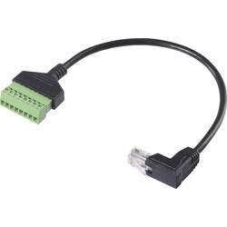 Renkforce RJ45 síťový kabelový adaptér [1x RJ45 zástrčka 8p8c - 1x Svorka] 30 cm černá