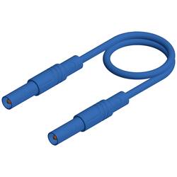 Hirschmann Test & Measurement MLS SIL GG 200/1 bezpečnostní měřicí kabely lamelová zástrčka 4 mm lamelová zástrčka 4 mm 2.00 m modrá 1 ks