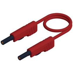 Hirschmann Test & Measurement MLB 50/1 V rt měřicí kabel lamelová zástrčka 4 mm lamelová zástrčka 4 mm 0.50 m červená 1 ks