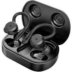 Tie Studio TBE1018 špuntová sluchátka (In Ear) Bluetooth® černá voděodolná, za uši sportovní