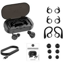 Tie Studio TBE1018 špuntová sluchátka (In Ear) Bluetooth® černá voděodolná, za uši sportovní