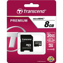 Transcend Premium paměťová karta microSDHC Industrial 8 GB Class 10 vč. SD adaptéru