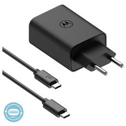 Motorola MOM000072 USB nabíječka, USB Power Delivery (USB-PD) , 1x USB A , 1x USB-C®, 50 W, Dodávka energie, QC 3.0, černá