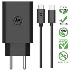 Motorola MOM000072 USB nabíječka, USB Power Delivery (USB-PD) , 1x USB A , 1x USB-C®, 50 W, Dodávka energie, QC 3.0, černá