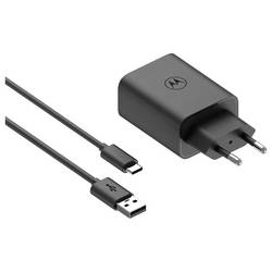 Motorola USB nabíječka, Qualcomm Quick Charge 3.0 , USB Power Delivery (USB-PD) , Rychlonabíječka, 1x USB A , 33 W, Dodávka energie, QC 3.0, černá