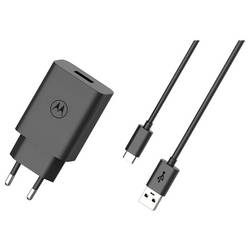 Motorola USB nabíječka, Qualcomm Quick Charge 3.0 , USB Power Delivery (USB-PD) , Rychlonabíječka, 1x USB A , 33 W, Dodávka energie, QC 3.0, černá