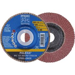PFERD TOOLS 67746125 PFC 125 A 60 PSF STEELOX vějířovitý brusný kotouč Průměr 125 mm Ø otvoru 22.23 mm Zrnitost 60 nerezová ocel, ocel 10 ks