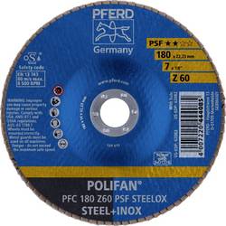 PFERD TOOLS 67766185 PFC 180 Z 60 PSF STEELOX vějířovitý brusný kotouč Průměr 180 mm Ø otvoru 22.23 mm Zrnitost 60 nerezová ocel, ocel 10 ks
