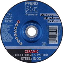 PFERD TOOLS 62100180 E 180-4,1 CERAMIC SGP STEELOX brusný kotouč lomený Průměr 180 mm Ø otvoru 22.23 mm nerezová ocel, ocel 10 ks