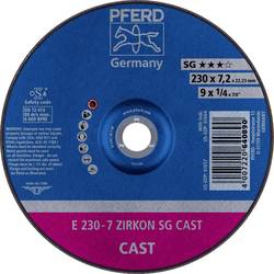 PFERD TOOLS 62223738 E 230-7 ZIRKON SG CAST brusný kotouč lomený Průměr 230 mm Ø otvoru 22.23 mm Šedá / tvárná litina, Litá kůže 10 ks