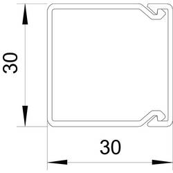 OBO Bettermann 6026826 kabelová lišta (d x š x v) 2000 x 30 x 30 mm 1 ks krémově bílá