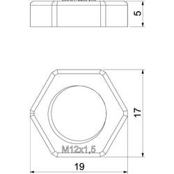 OBO Bettermann 2048752 116 M12 SGR PA pojistná matka PG12 plast tmavě šedá 100 ks