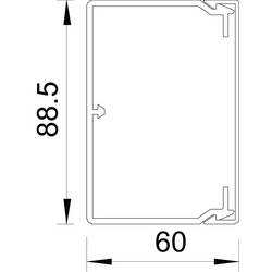 OBO Bettermann 6021913 kabelová lišta (d x š x v) 2000 x 90 x 60 mm 1 ks krémově bílá