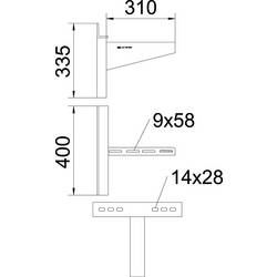 OBO Bettermann 6417910 Nástěnný držák (d x š x v) 310 x 50 x 335 mm 1 ks kov